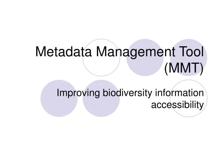 metadata management tool mmt