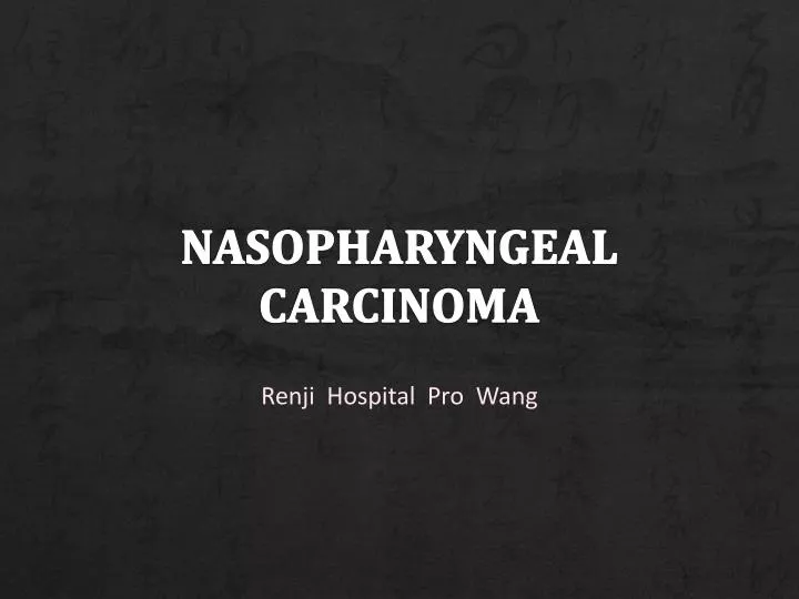 nasopharyngeal carcinoma