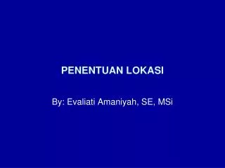 penentuan lokasi