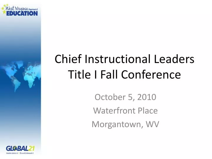 chief instructional leaders title i fall conference
