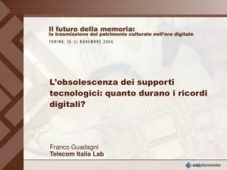 franco guadagni telecom italia lab
