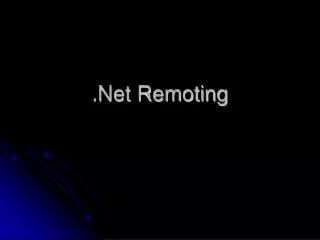 .Net Remoting