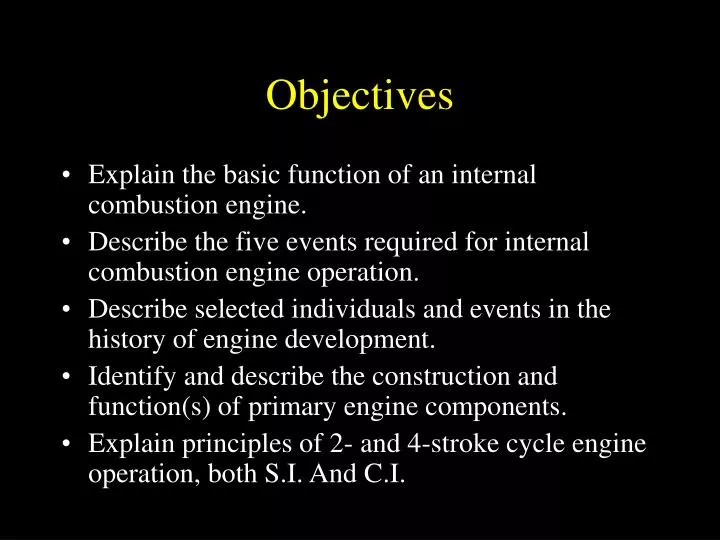 objectives