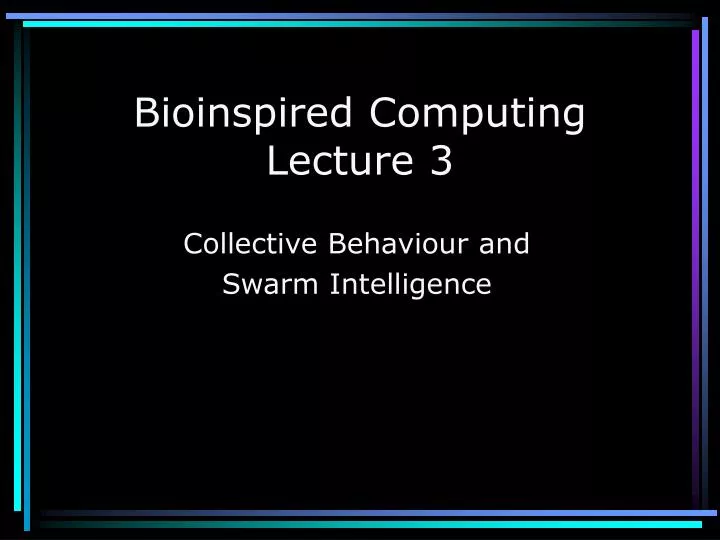 bioinspired computing lecture 3