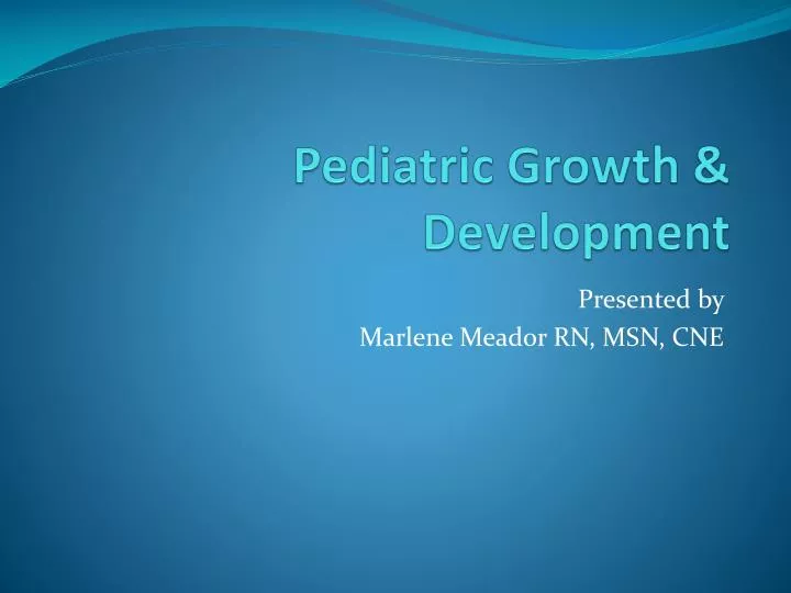 pediatric growth development