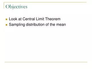 objectives