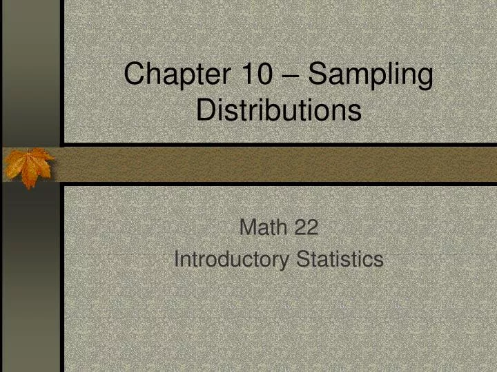 chapter 10 sampling distributions