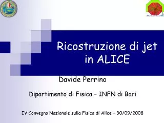 ricostruzione di jet in alice