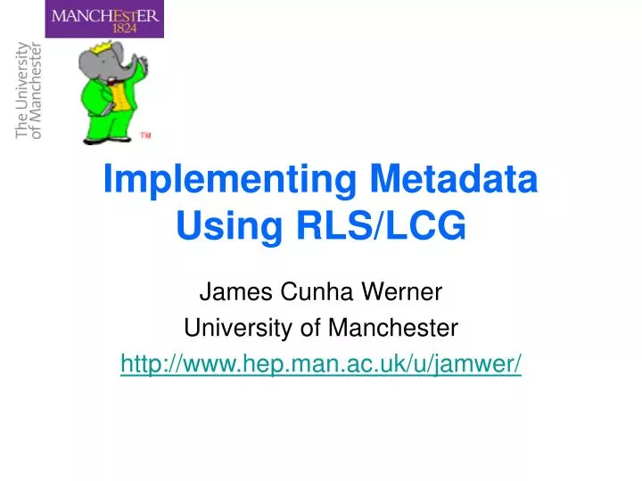 implementing metadata using rls lcg