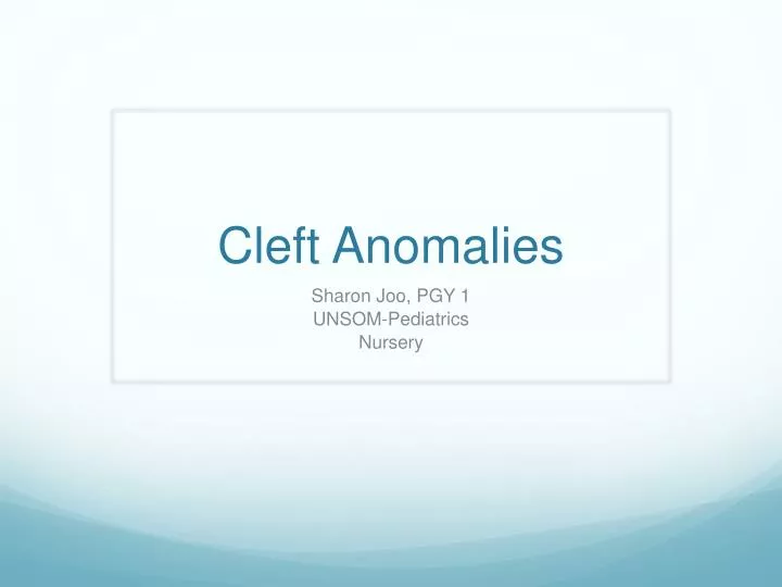cleft anomalies