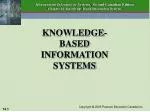 KNOWLEDGE-BASED INFORMATION SYSTEMS