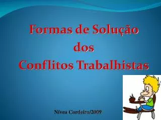 formas de solu o dos conflitos trabalhistas