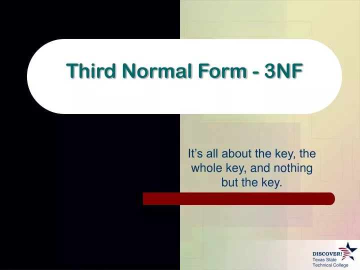 third normal form 3nf