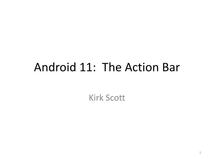 android 11 the action bar