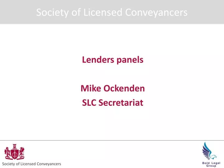 lenders panels mike ockenden slc secretariat
