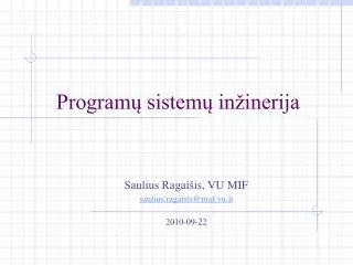 program sistem in inerija