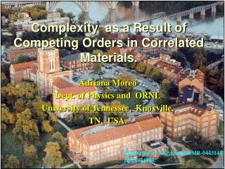 Complexity as a Result of Competing Orders in Correlated Materials.