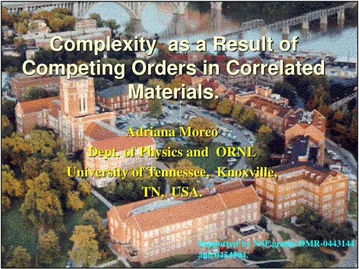 complexity as a result of competing orders in correlated materials