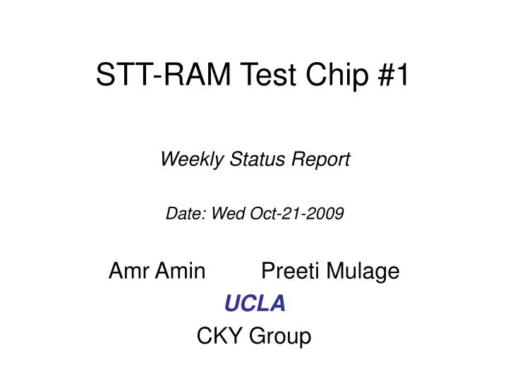 stt ram test chip 1
