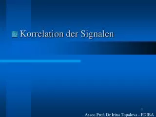 korrelation der signalen