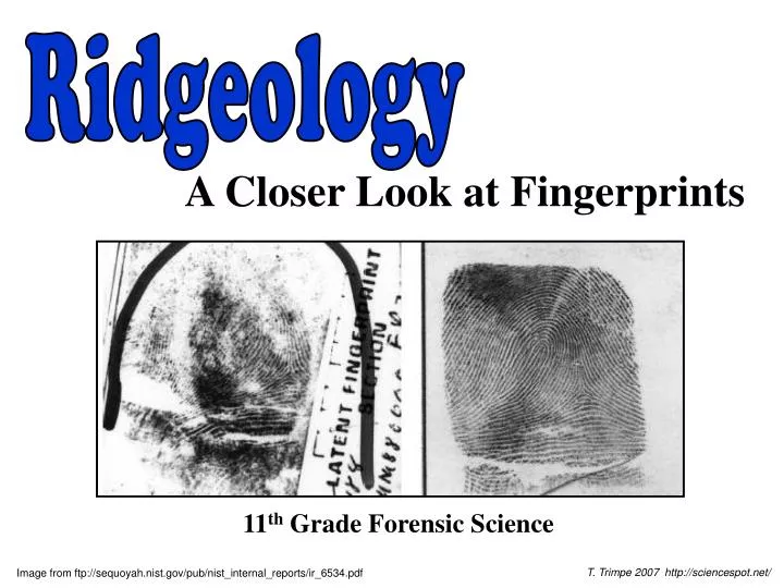 11 th grade forensic science