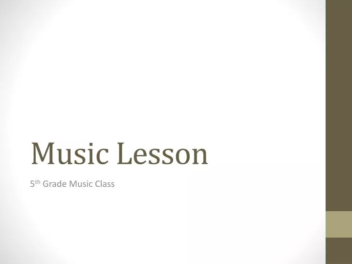music lesson