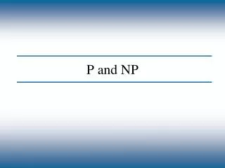 P and NP