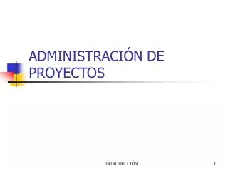 administraci n de proyectos