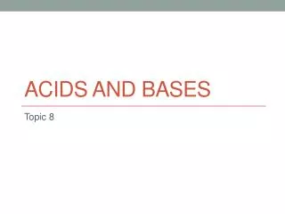 acids and bases