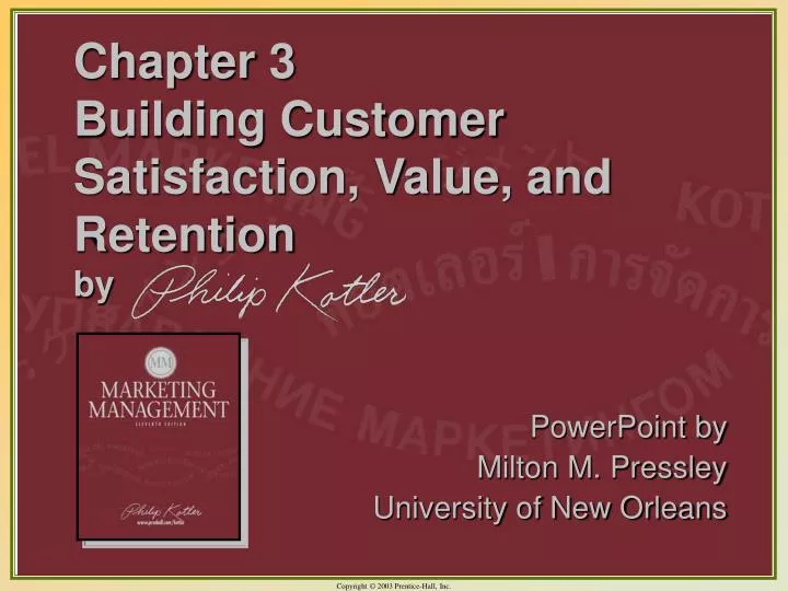 chapter 3 building customer satisfaction value and retention by