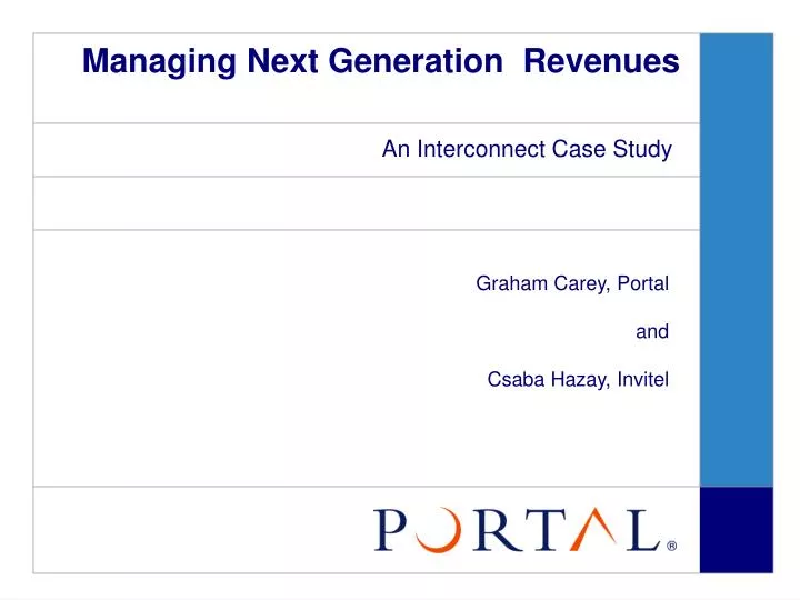 managing next generation revenues