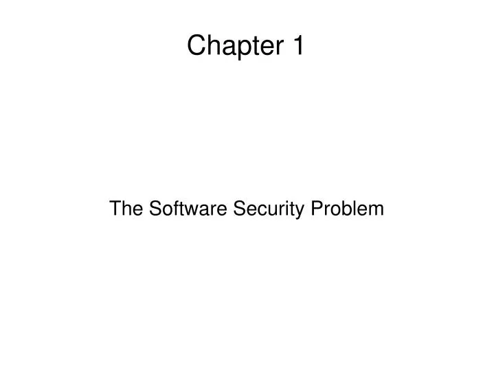 the software security problem