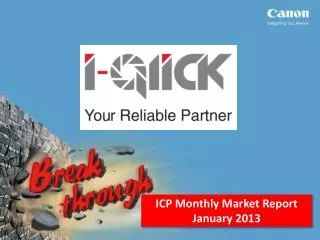 ICP Monthly Market Report January 2013