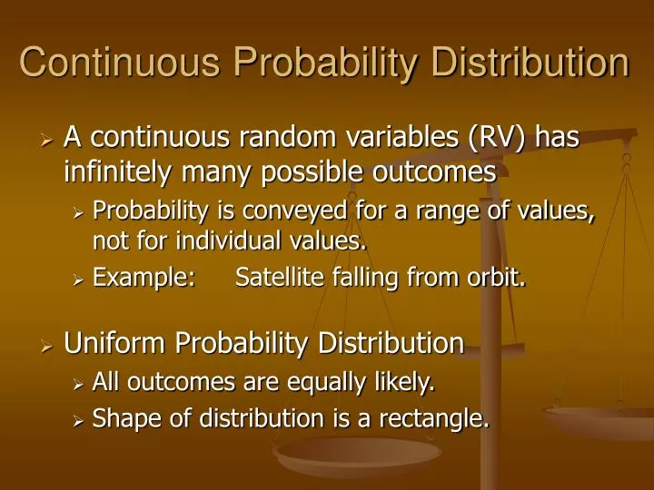 continuous probability distribution