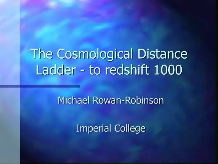 the cosmological distance ladder to redshift 1000