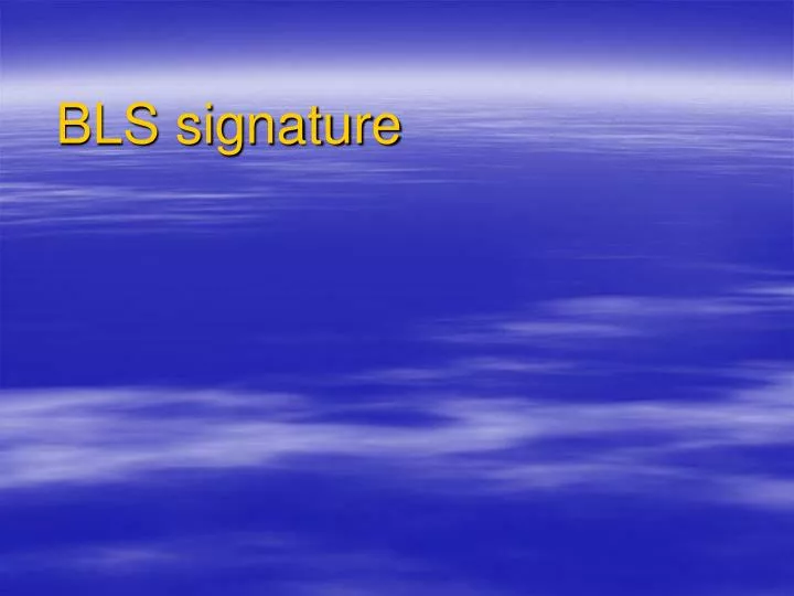 bls signature