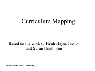 Curriculum Mapping