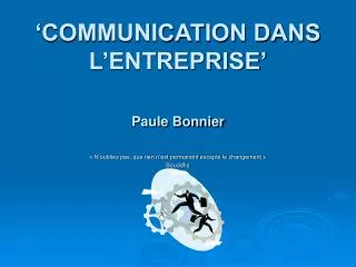 communication dans l entreprise paule bonnier