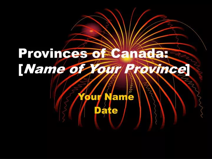 provinces of canada name of your province