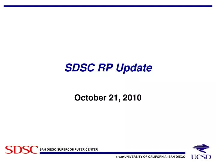 sdsc rp update