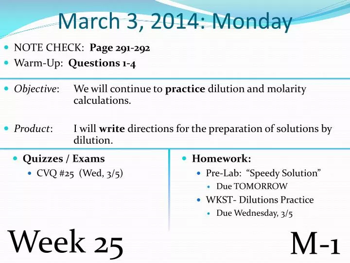 march 3 2014 monday