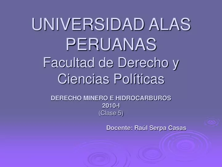 universidad alas peruanas facultad de derecho y ciencias pol ticas