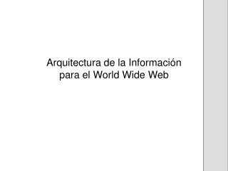 arquitectura de la informaci n para el world wide web