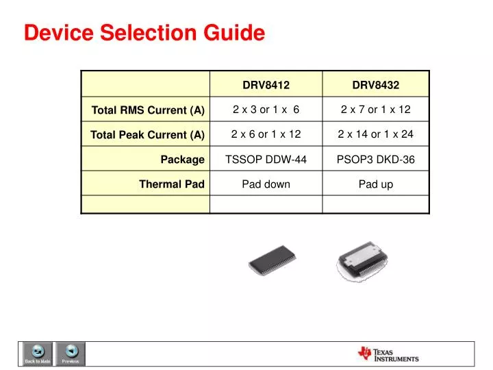device selection guide