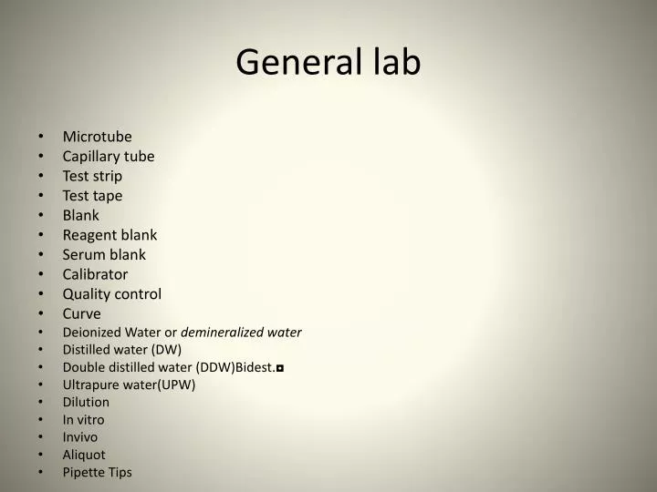 general lab