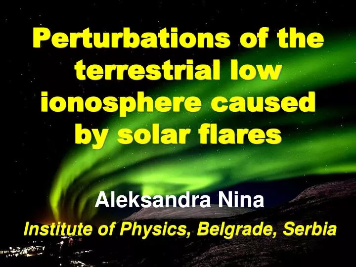 perturbations of the terrestrial low ionosphere caused by solar flares