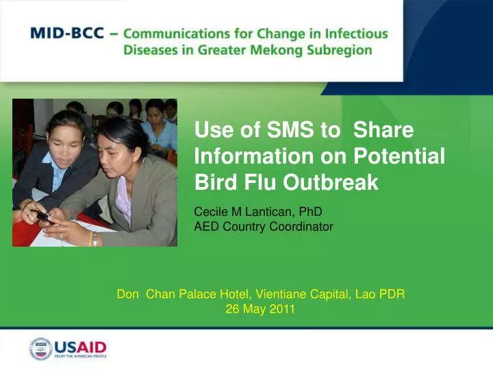 use of sms to share information on potential bird flu outbreak