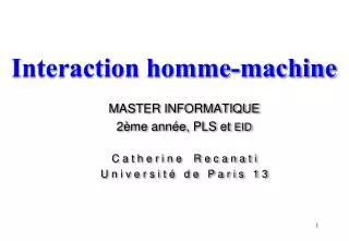interaction homme machine