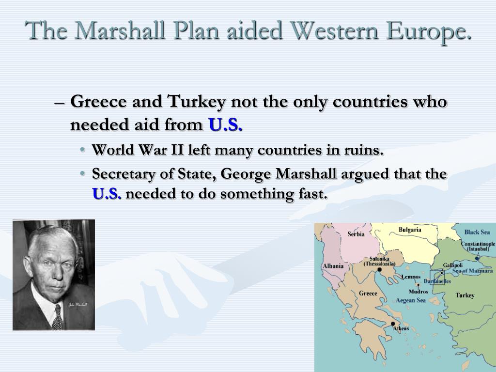 PPT - The Marshall Plan aided Western Europe. PowerPoint Presentation ...