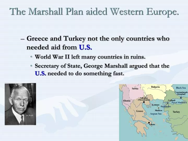 the marshall plan aided western europe